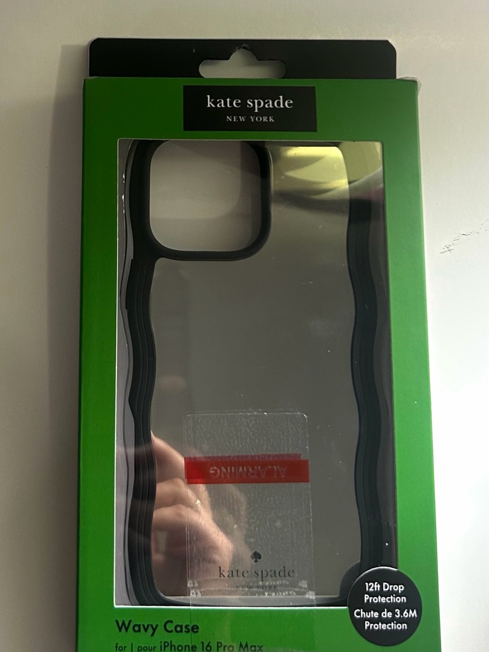 kate spade Black Wavy Clear iPhone Case